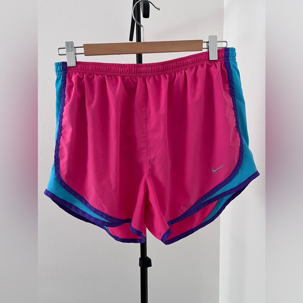 💖🏃‍♀️ Nike Dri-FIT Running Shorts | Pink Colorblock | Size M | Athletic Active